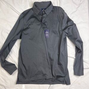 Stafford NEW Prep Polo Shirt Long Sleeve Sz Medium Polo Cotton L030125